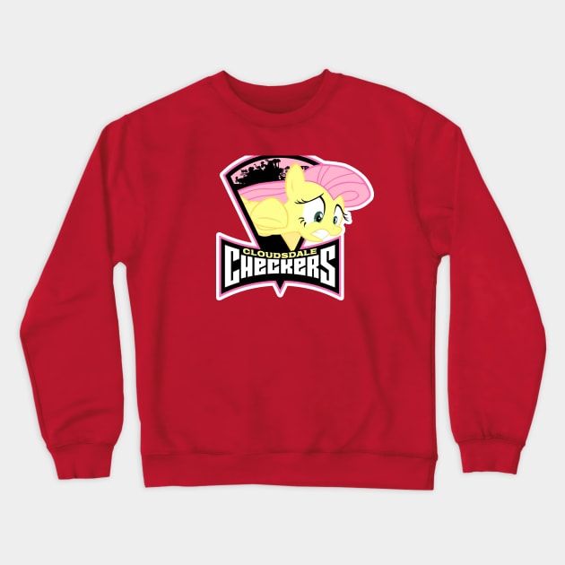 Fluttershy (Checkers) Crewneck Sweatshirt by euryoky